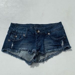 Denim mini shorts